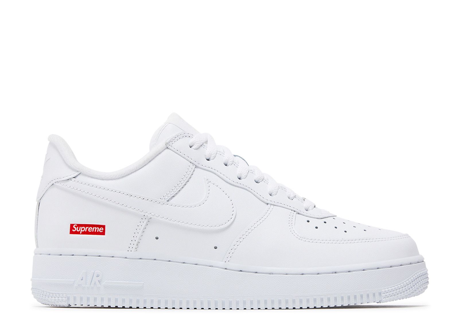 Nike Nike x Supreme - Air Force 1 Low - White — Nike Air Force 1 — iconic silhouette, sneaker, side profile