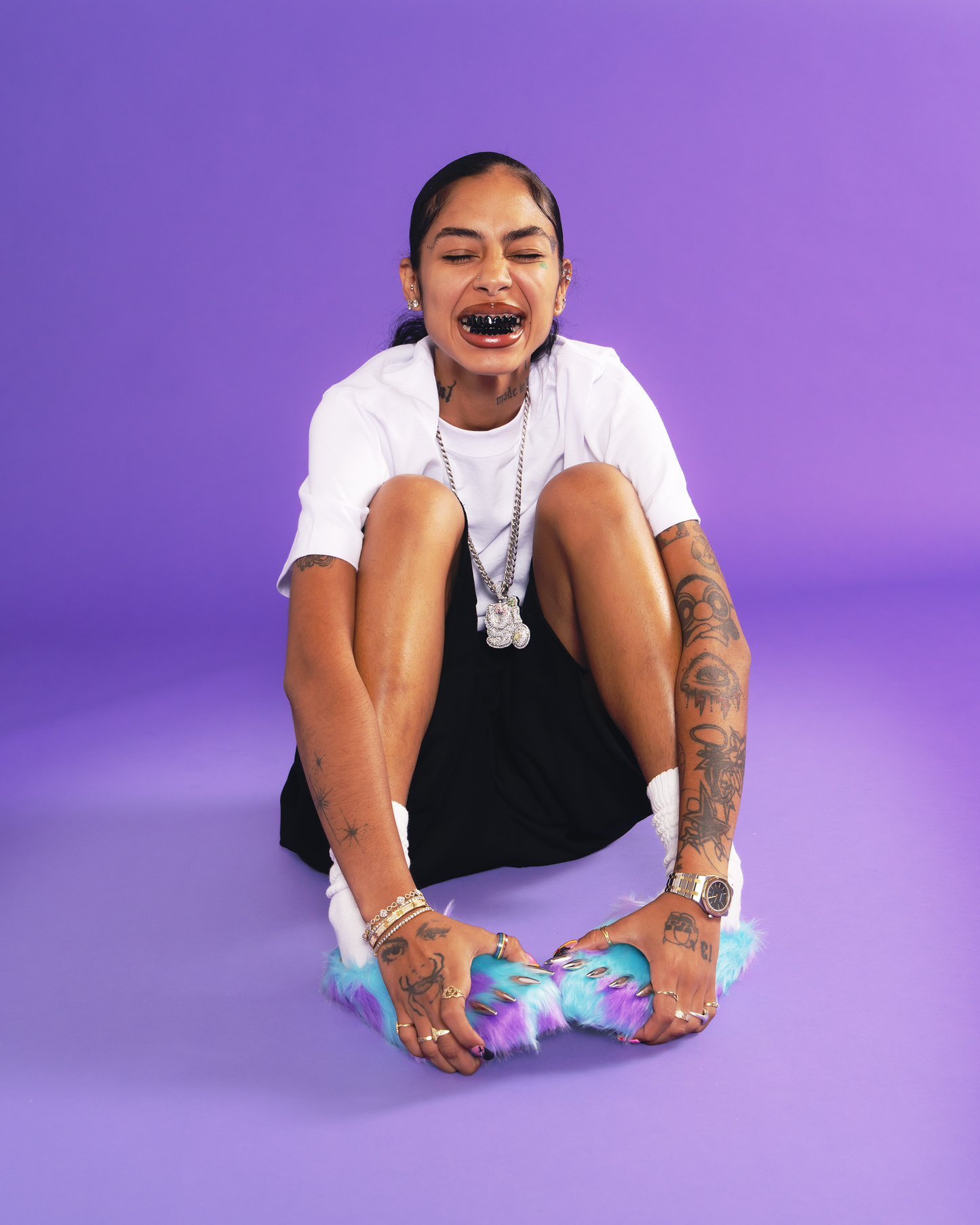 Bravest Studios Claw Mules - Monster — Bravest Studios cult mule with viral motif, sandal, side profile