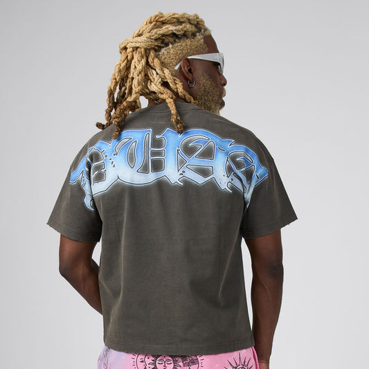 Duaa - Warrior Tee - Blue — close-up detail