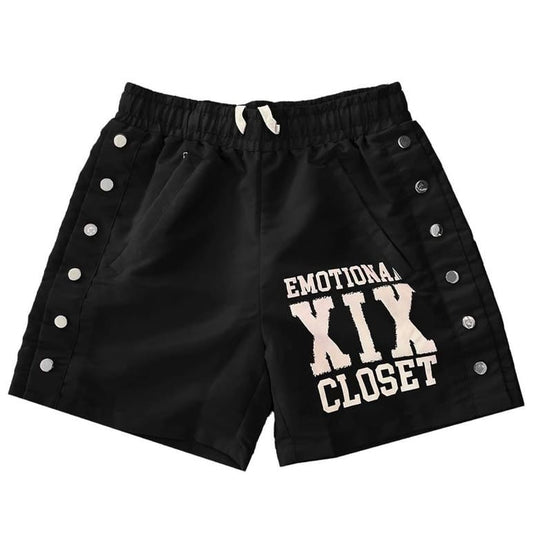 Black "Backyard" Nylon Shorts — shorts