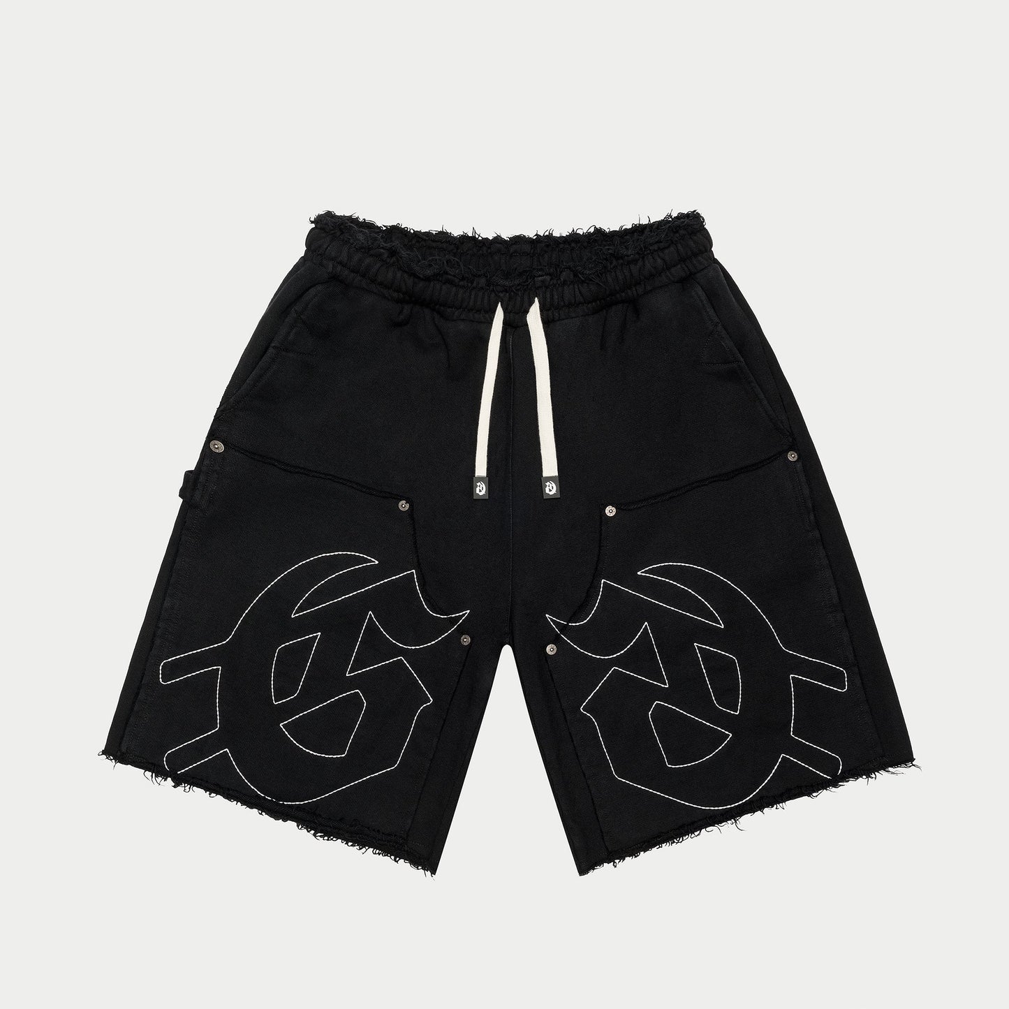 Godspeed - Carpenter Distressed Shorts - Black