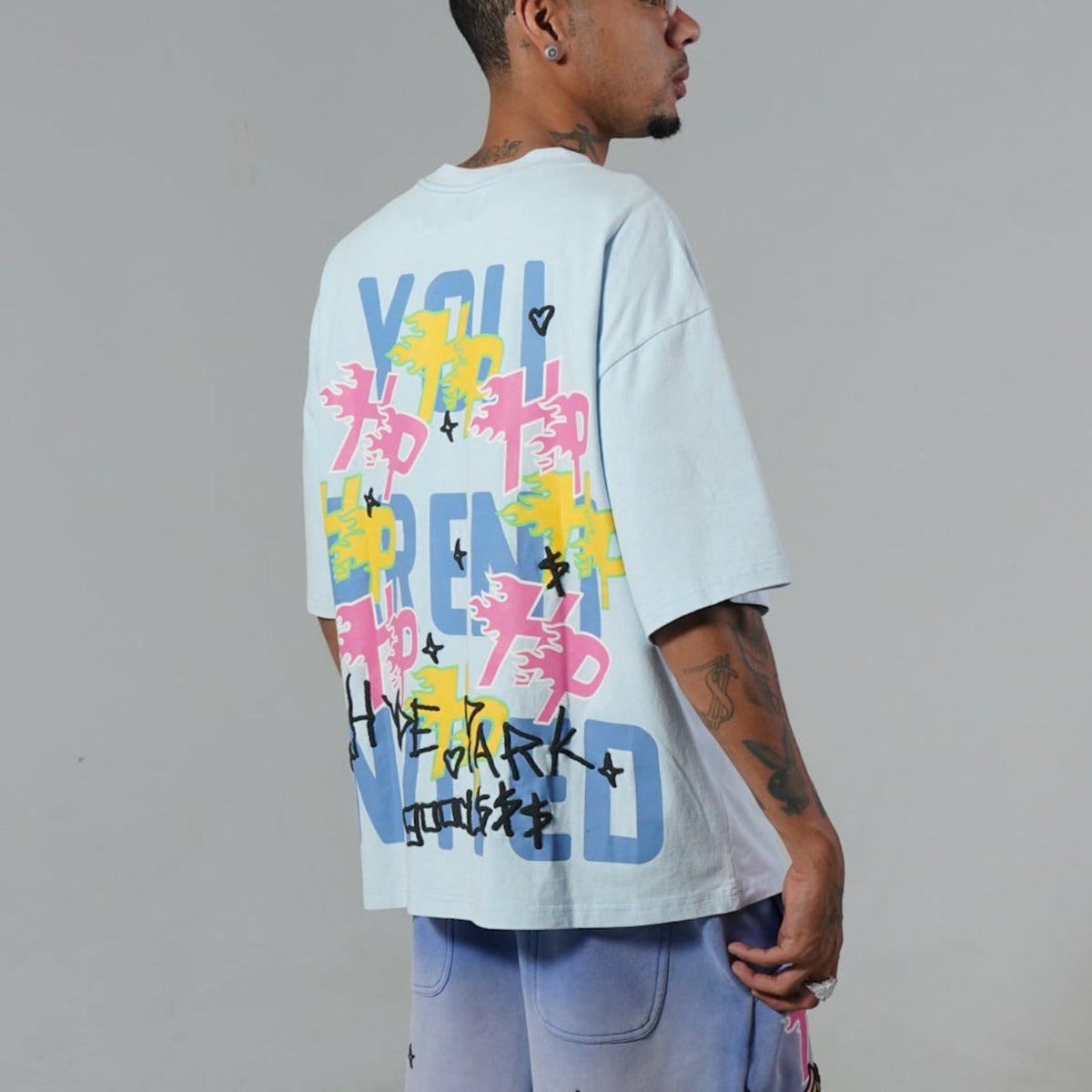 Hyde Park Encapsulate Tee - Blue — close-up detail