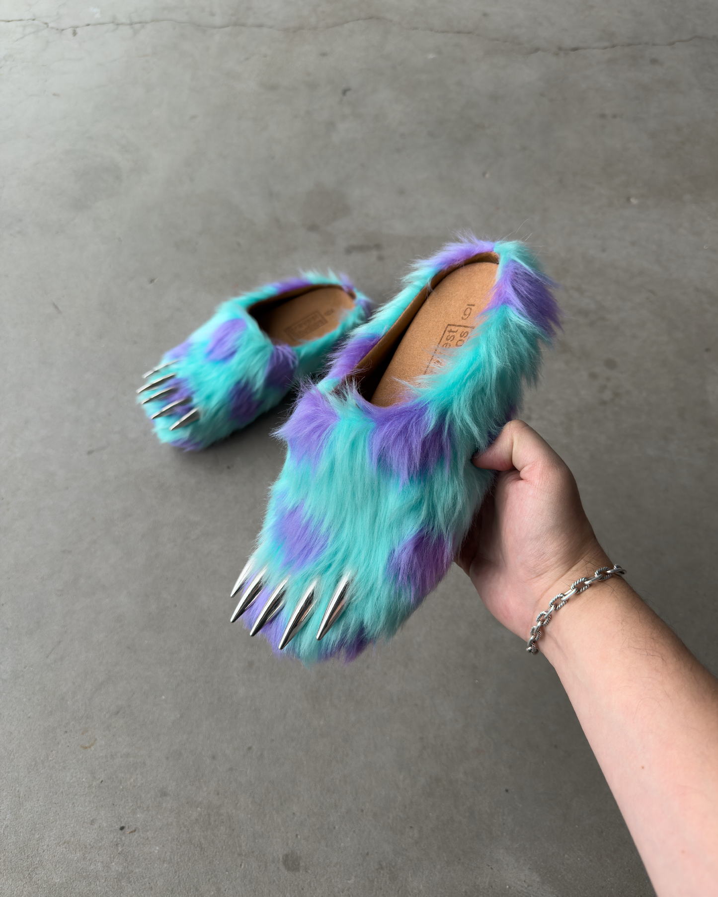 Bravest Studios Claw Mules - Monster — Bravest Studios cult mule with viral motif, sandal, side profile