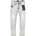 Anom Vanta Slim Fit in Snow Gray Wash denim — front view