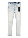 Anom Veld Skinny Fit in Ice Blue denim — front view