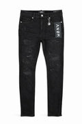 Anom Cryptic Slim Fit in Jet Black denim — front view