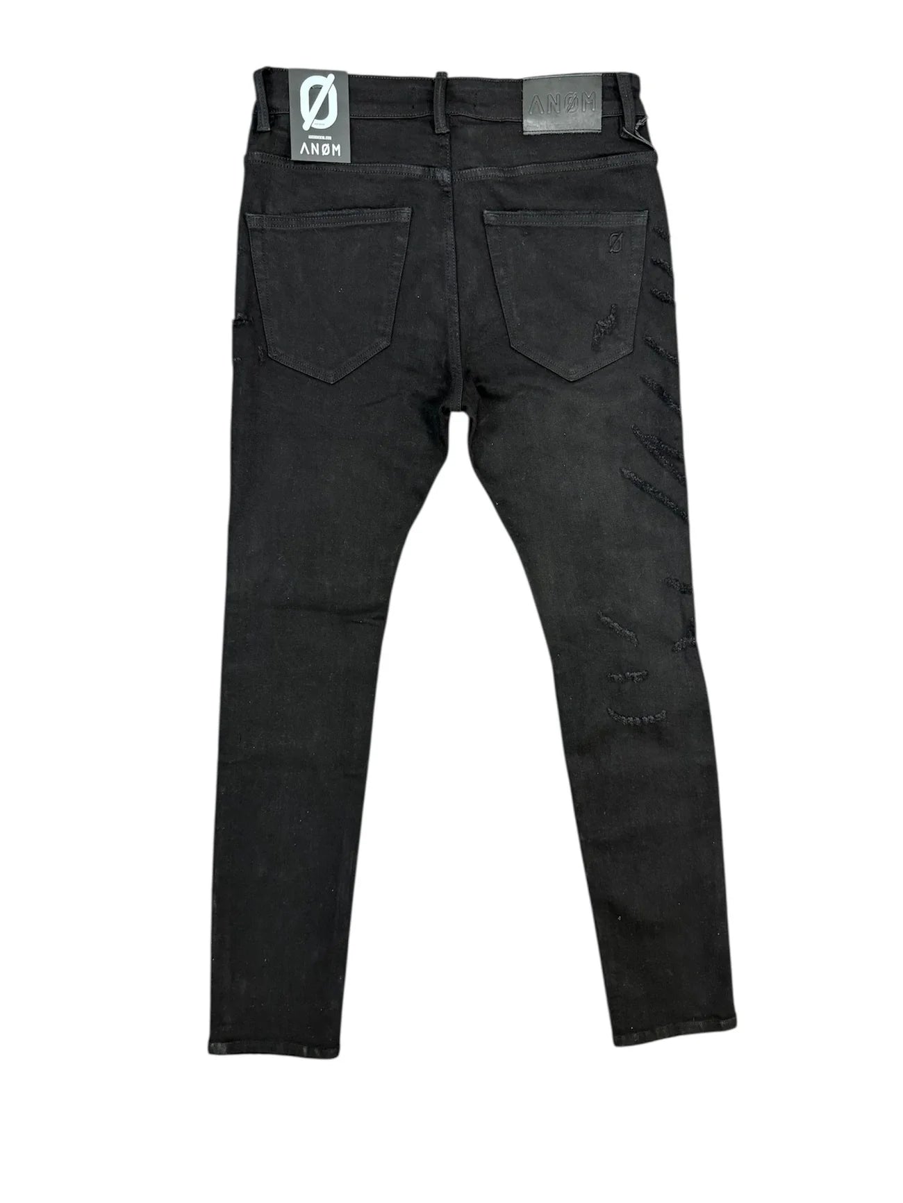 Anom Cryptic Slim Fit in Jet Black denim — front view