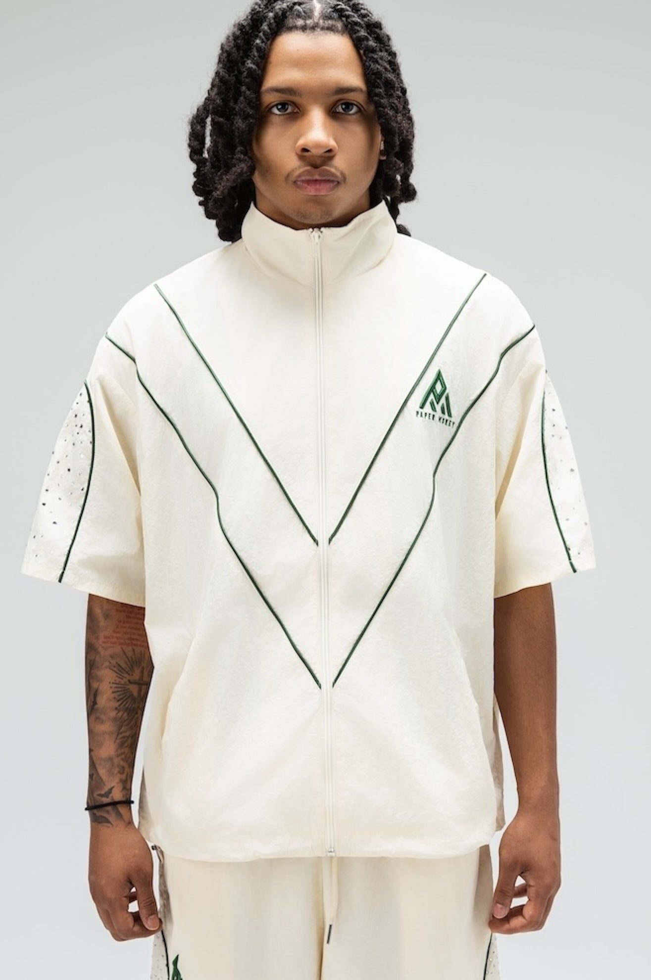 Paper Money - Apex Zip Top - Cream — front view