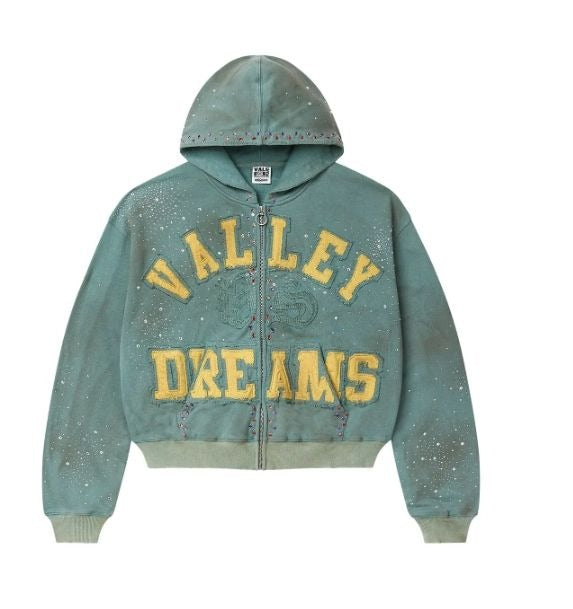 Vale Forever - Bank Zip Up - Dark Mint — front view
