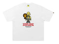 BAPE x WWE - Baby Milo Stone Cold Tee - White — front view