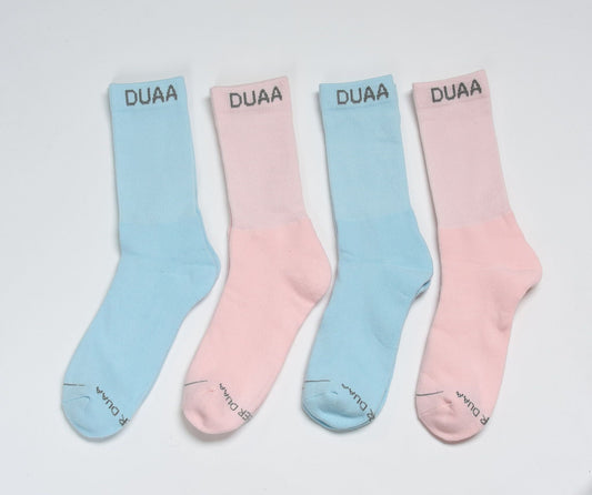 Duaa - Candy Socks 4-Pack - Pink/Blue — front view