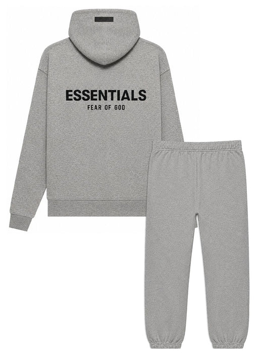 Fear of God Essentials - Hoodie & Pants Set - Dark Oatmeal — front view