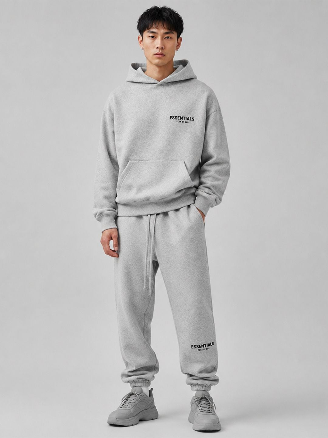 Fear of God Essentials - Hoodie & Pants Set - Dark Oatmeal — front view