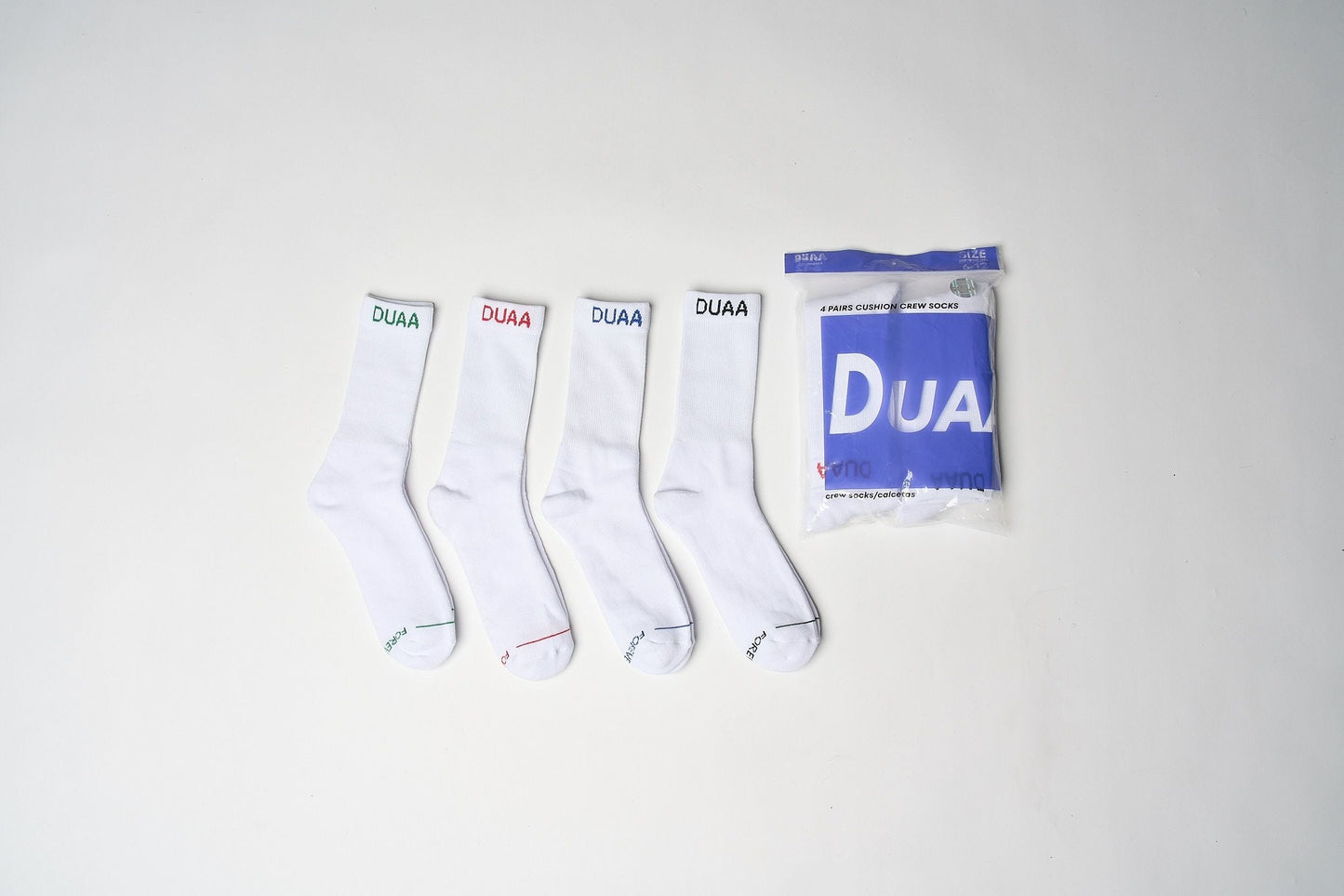 Duaa - Elite Socks 4-Pack - White — front view