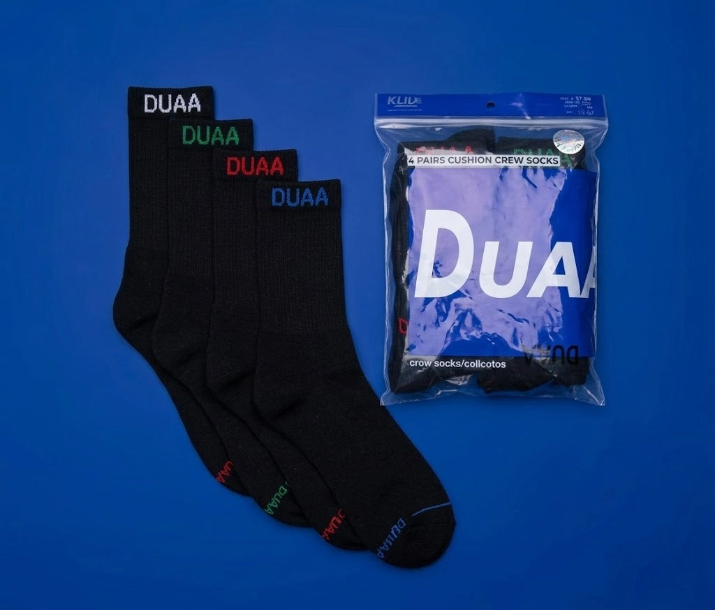Duaa - Elite Socks 4-Pack - Black — front view
