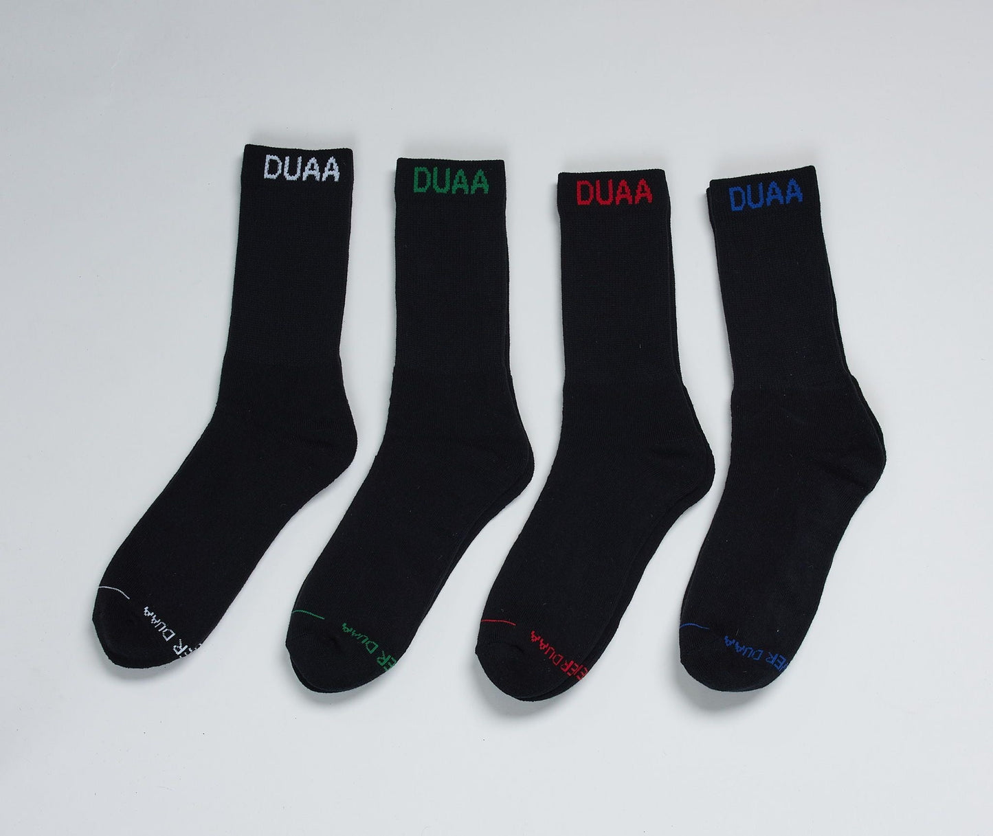 Duaa - Elite Socks 4-Pack - Black — front view