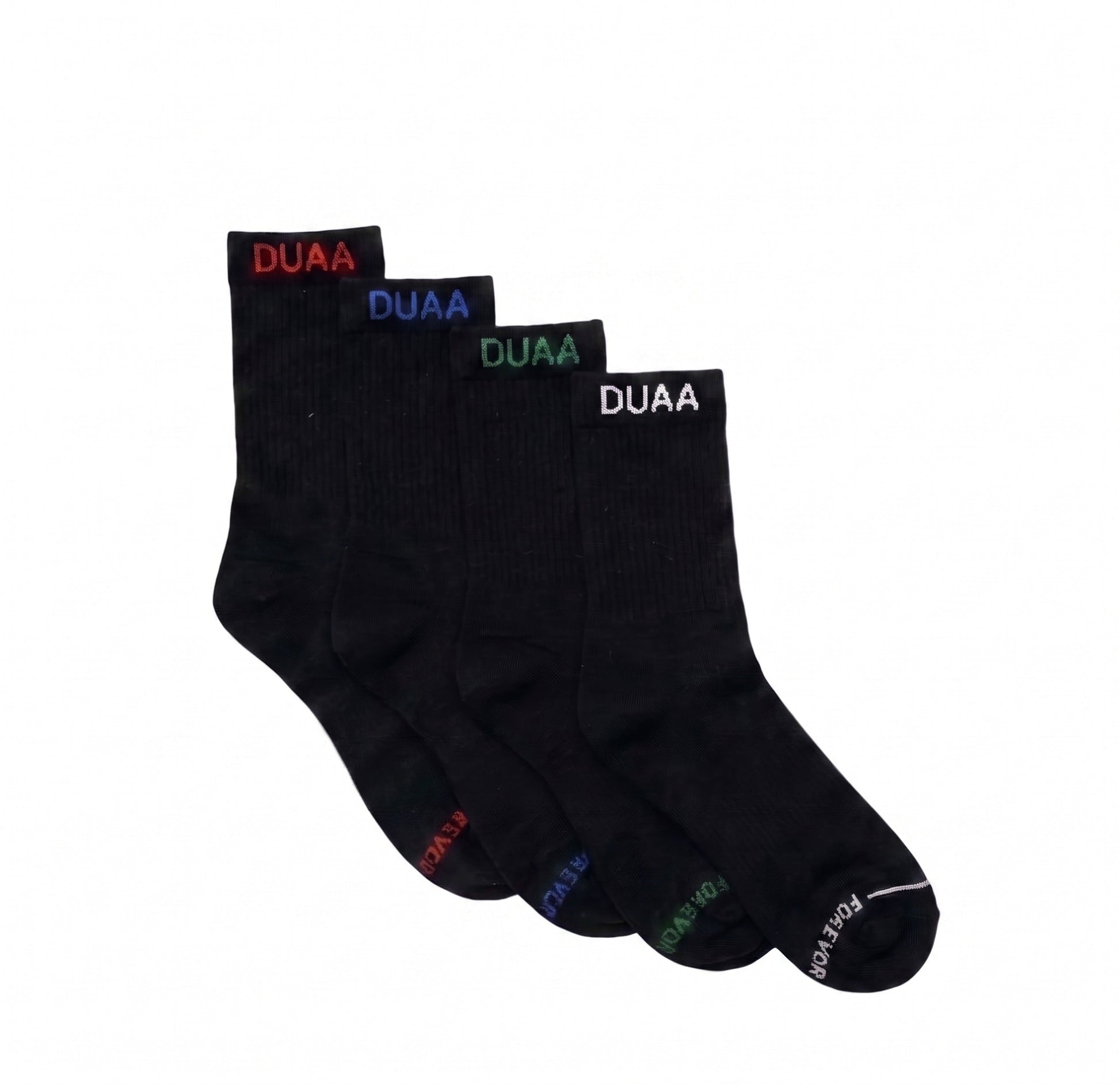 Duaa - Elite Socks 4-Pack - Black — front view