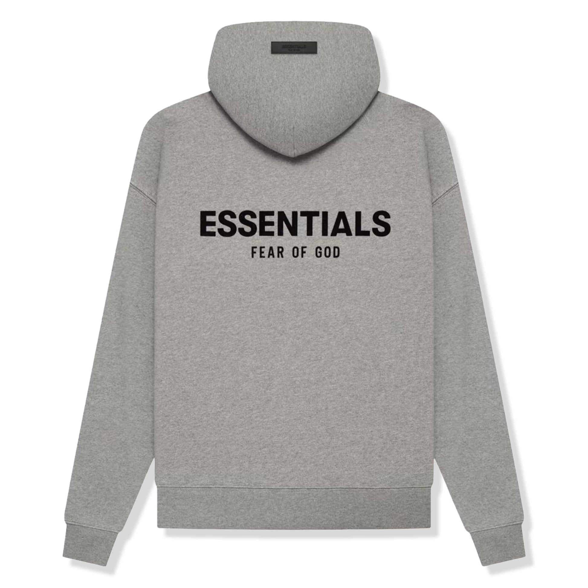 Fear of God Essentials SS22 Hoodie - Dark Oatmeal — Jerry Lorenzo Essentials heavyweight basic, pullover hoodie, front view