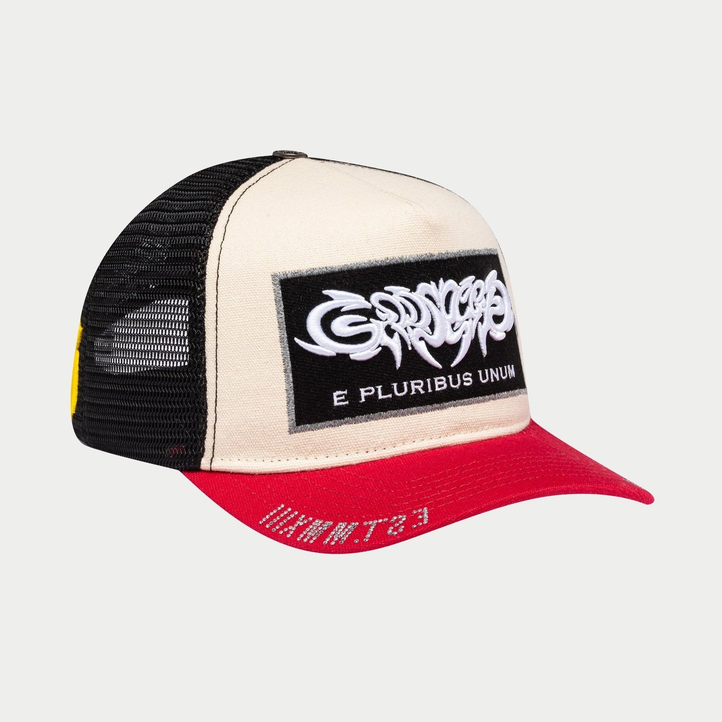 Godspeed - GS E Pluribus Trucker Hat - White/Red — front view