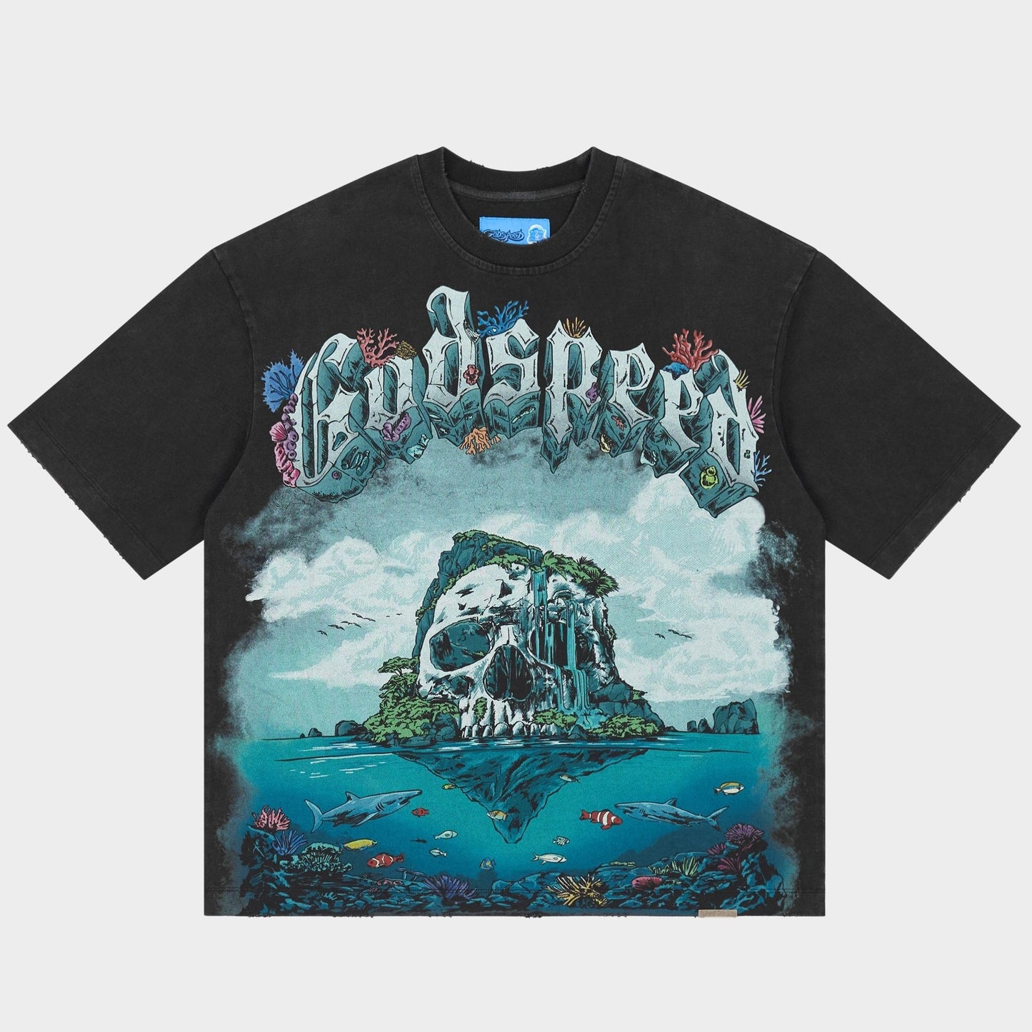 Godspeed - GS Island II Tee - Black — front view