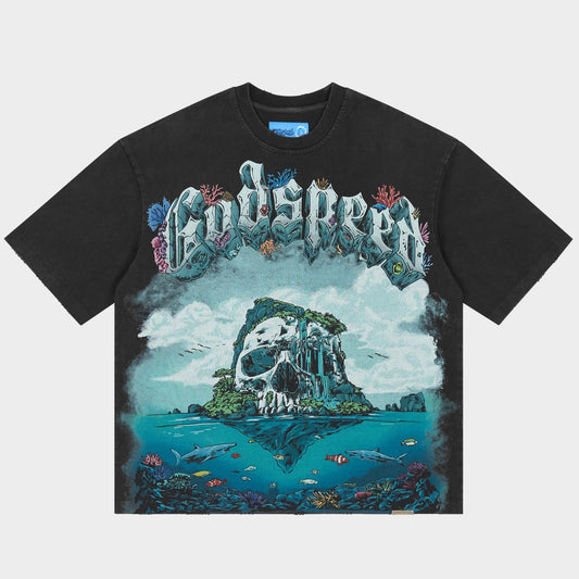Godspeed - GS Island II Tee - Black — front view