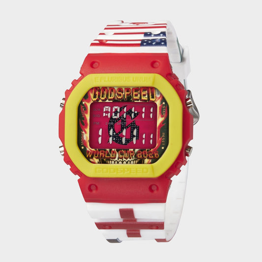 Godspeed - GSWC All Nations Chrono Watch - White/Red — front view