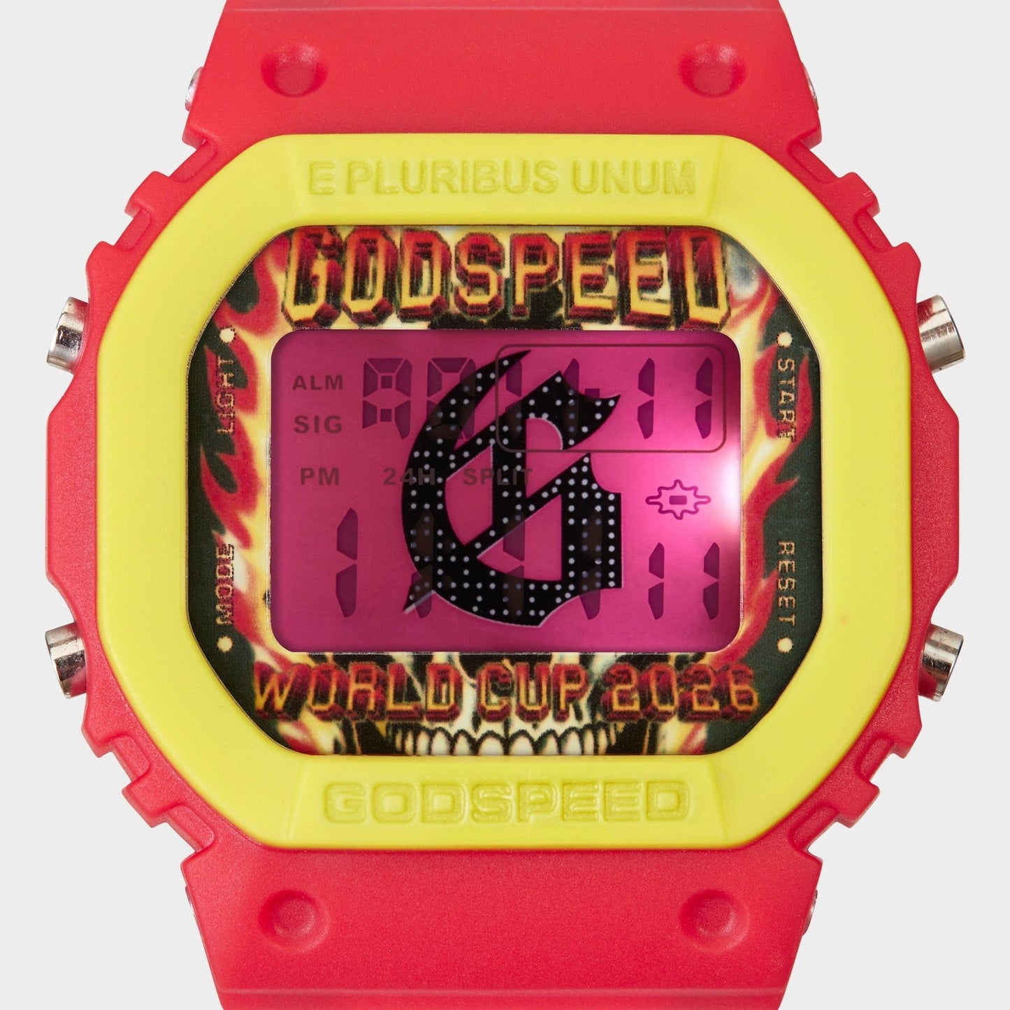 Godspeed - GSWC All Nations Chrono Watch - White/Red — front view