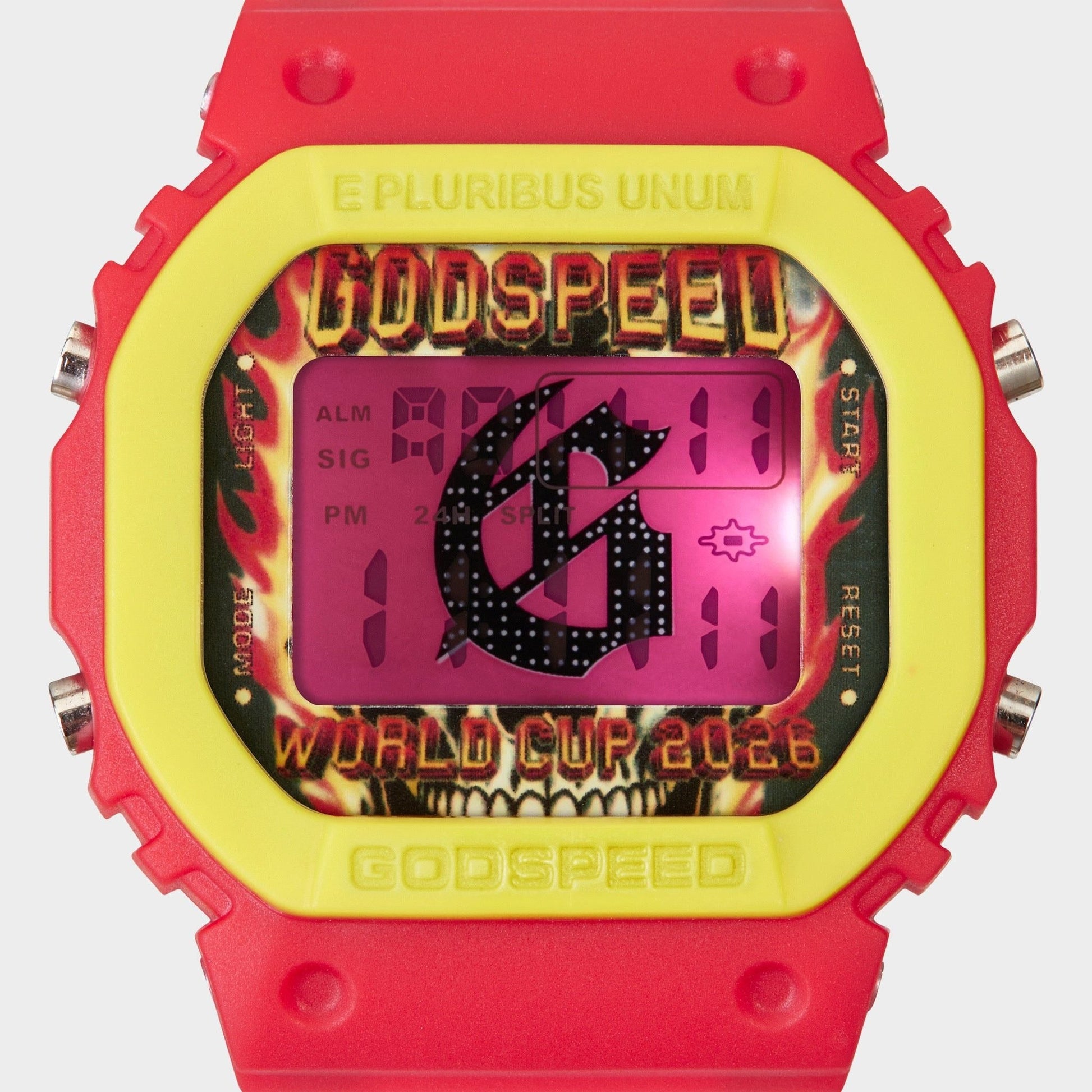 Godspeed - GSWC All Nations Chrono Watch - White/Red — front view