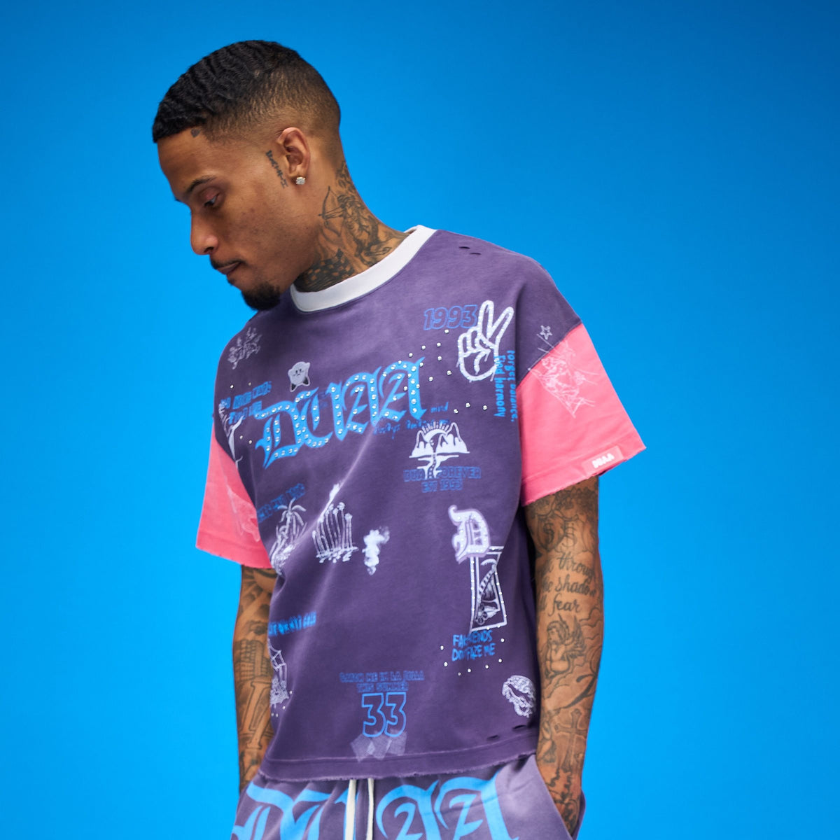 Duaa - Icon Tee - Purple — front view