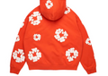 Denim Tears Cotton Wreath Zip Hoodie - Dark Orange — Tremaine Emory Cotton Wreath signature, pullover hoodie, front view
