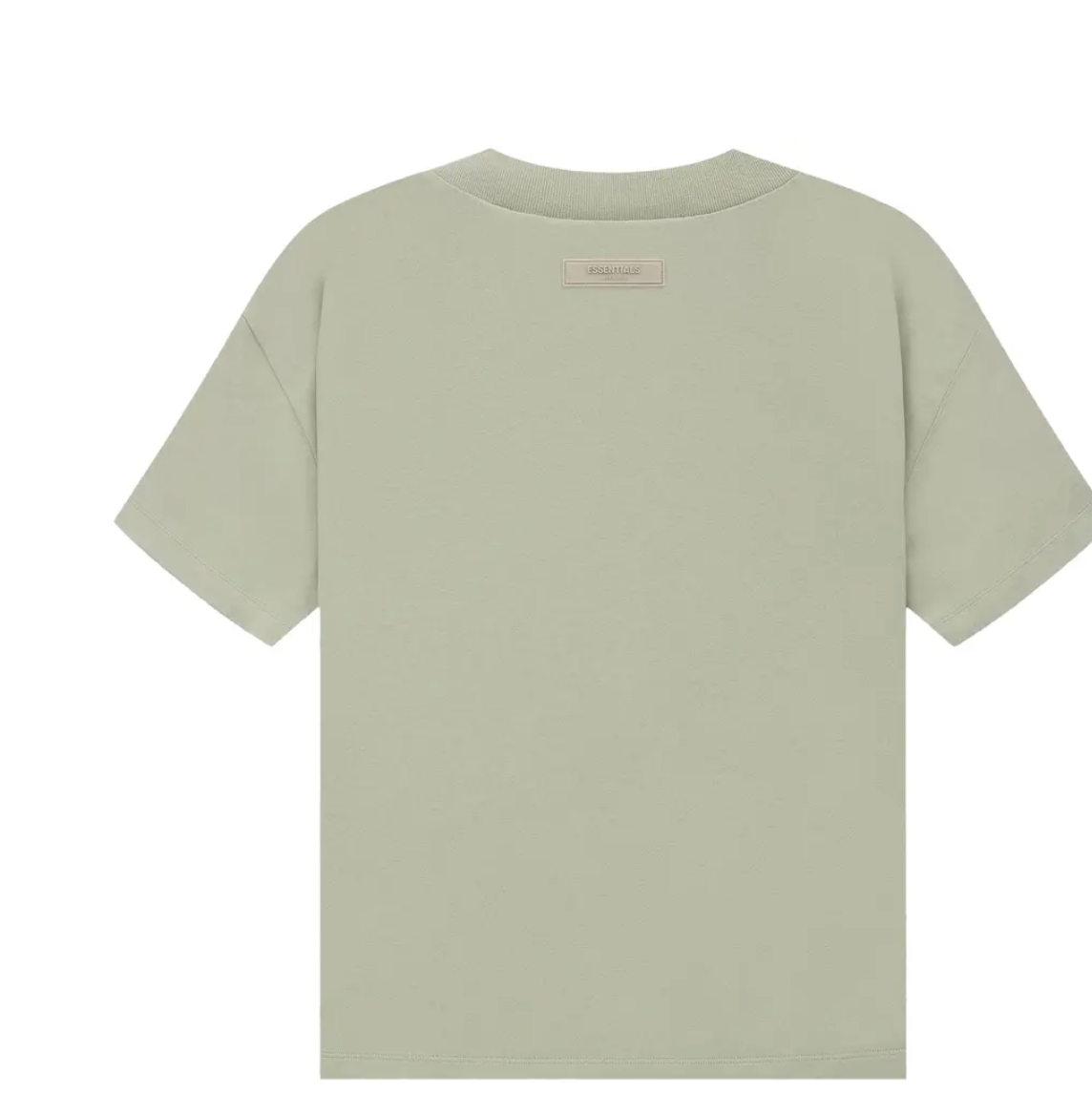 Fear of God Essentials Tee - Seafoam — Jerry Lorenzo Essentials heavyweight basic, short-sleeve cotton tee, front view