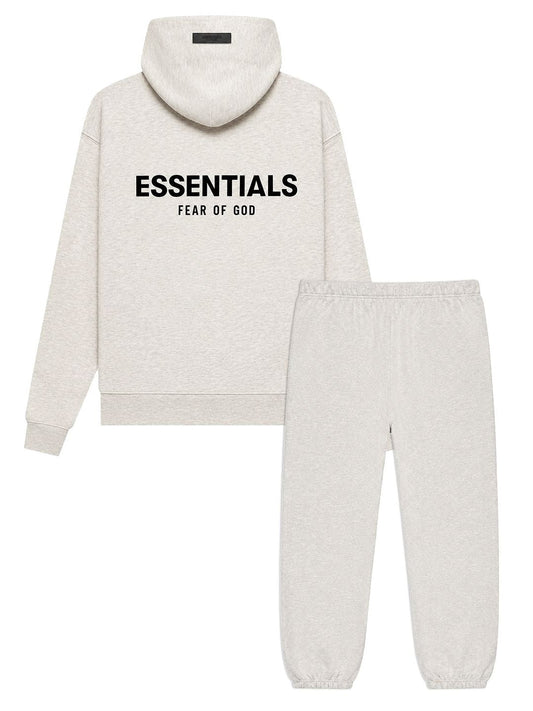 Fear of God Essentials - Hoodie & Pants Set - Light Oatmeal — front view