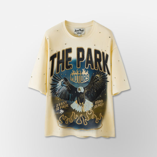 Hyde Park - Motor Park Tee - Cream — front view