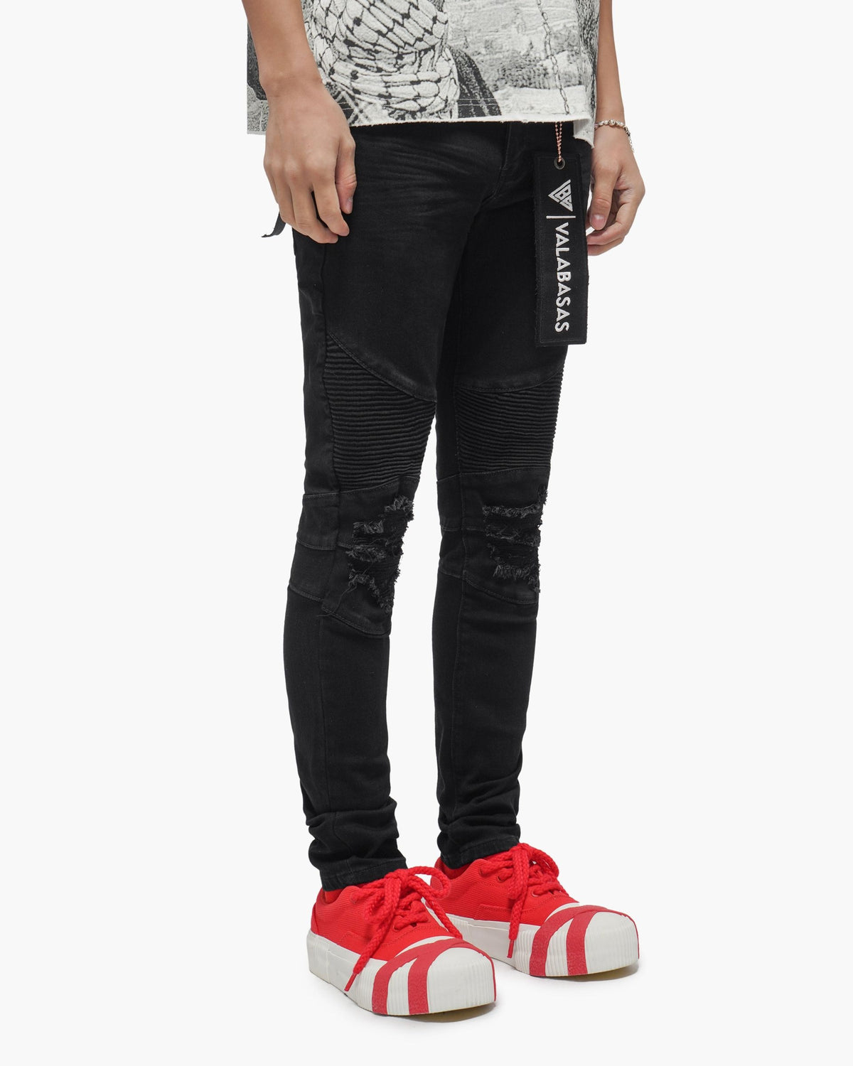 Valabasas - Mr. Biker Skinny Jeans - Black — front view