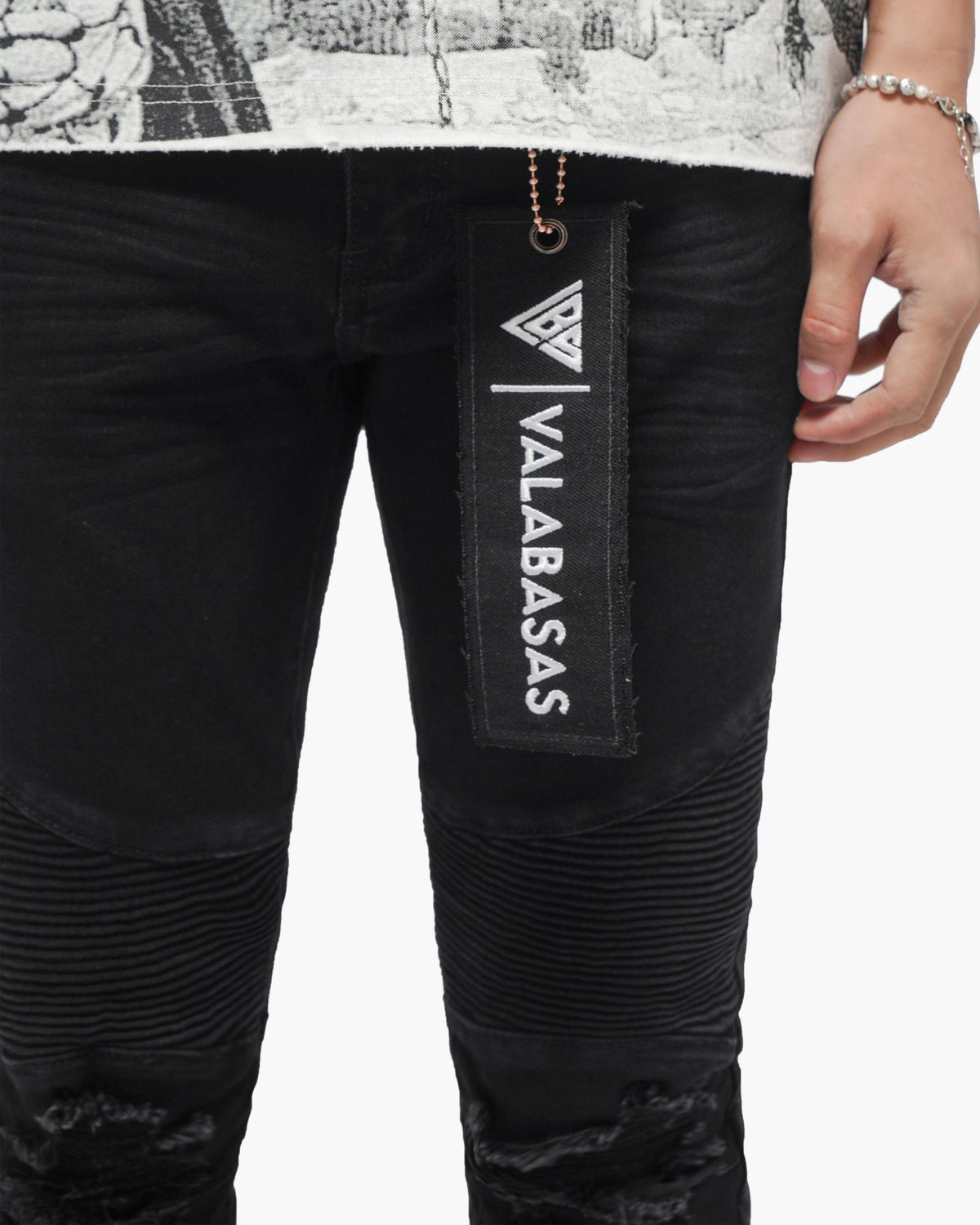 Valabasas - Mr. Biker Skinny Jeans - Black — front view