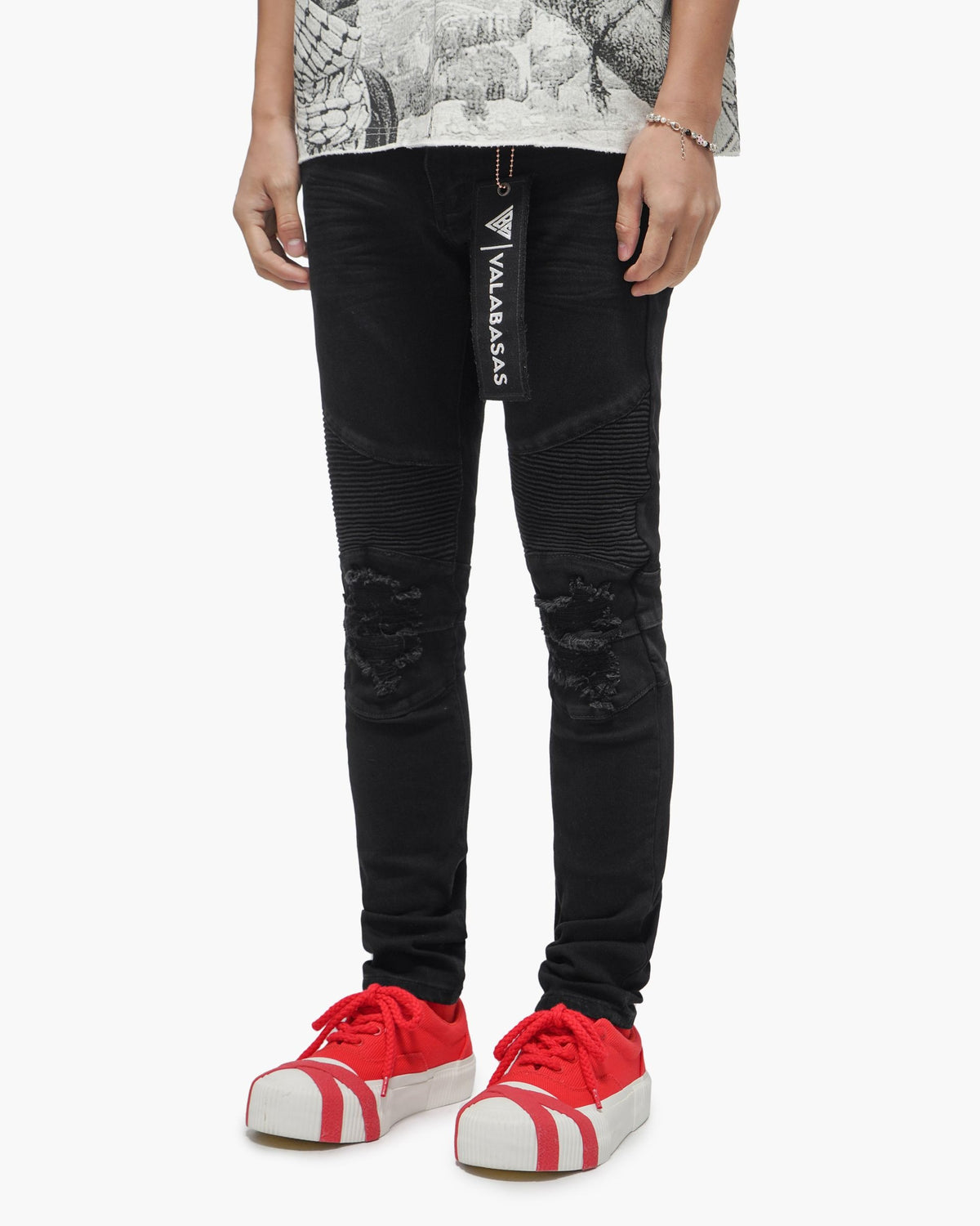 Valabasas - Mr. Biker Skinny Jeans - Black — front view