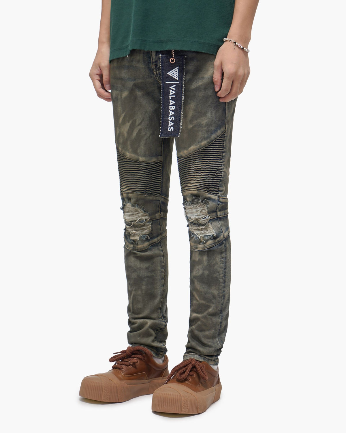 Valabasas - Mr. Biker Skinny Jeans - Dirty Wash — front view