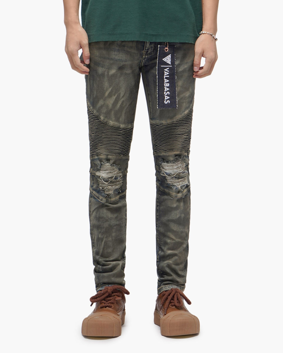Valabasas - Mr. Biker Skinny Jeans - Dirty Wash — front view