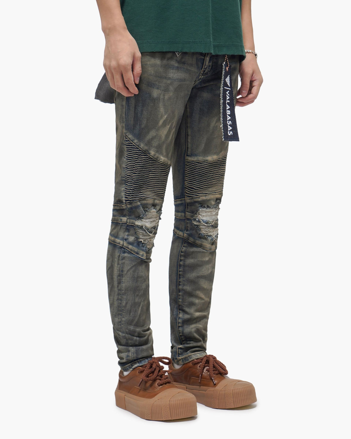 Valabasas - Mr. Biker Skinny Jeans - Dirty Wash — front view
