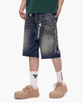 Valabasas - Muse Shorts - Dark Blue Wash — front view