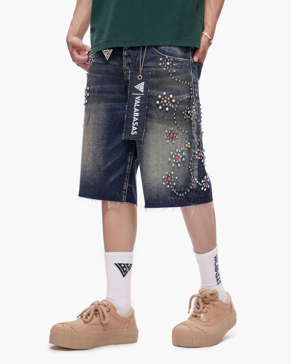 Valabasas - Muse Shorts - Dark Blue Wash — front view