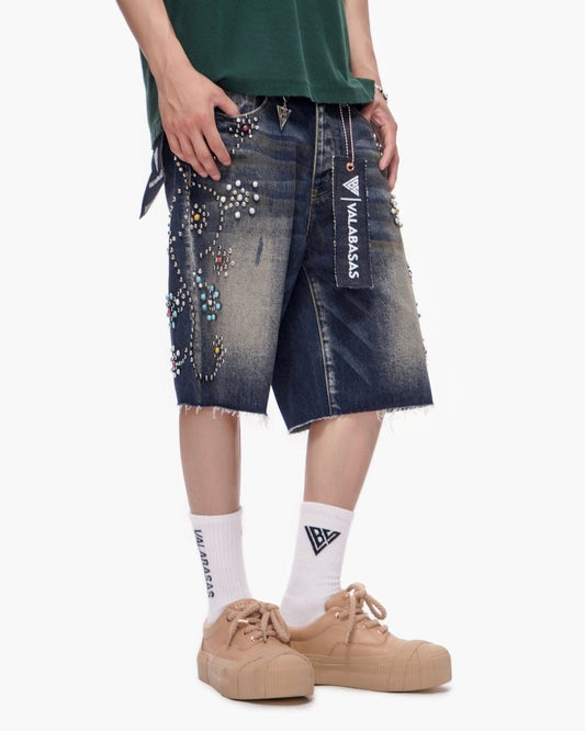 Valabasas - Muse Shorts - Dark Blue Wash — front view