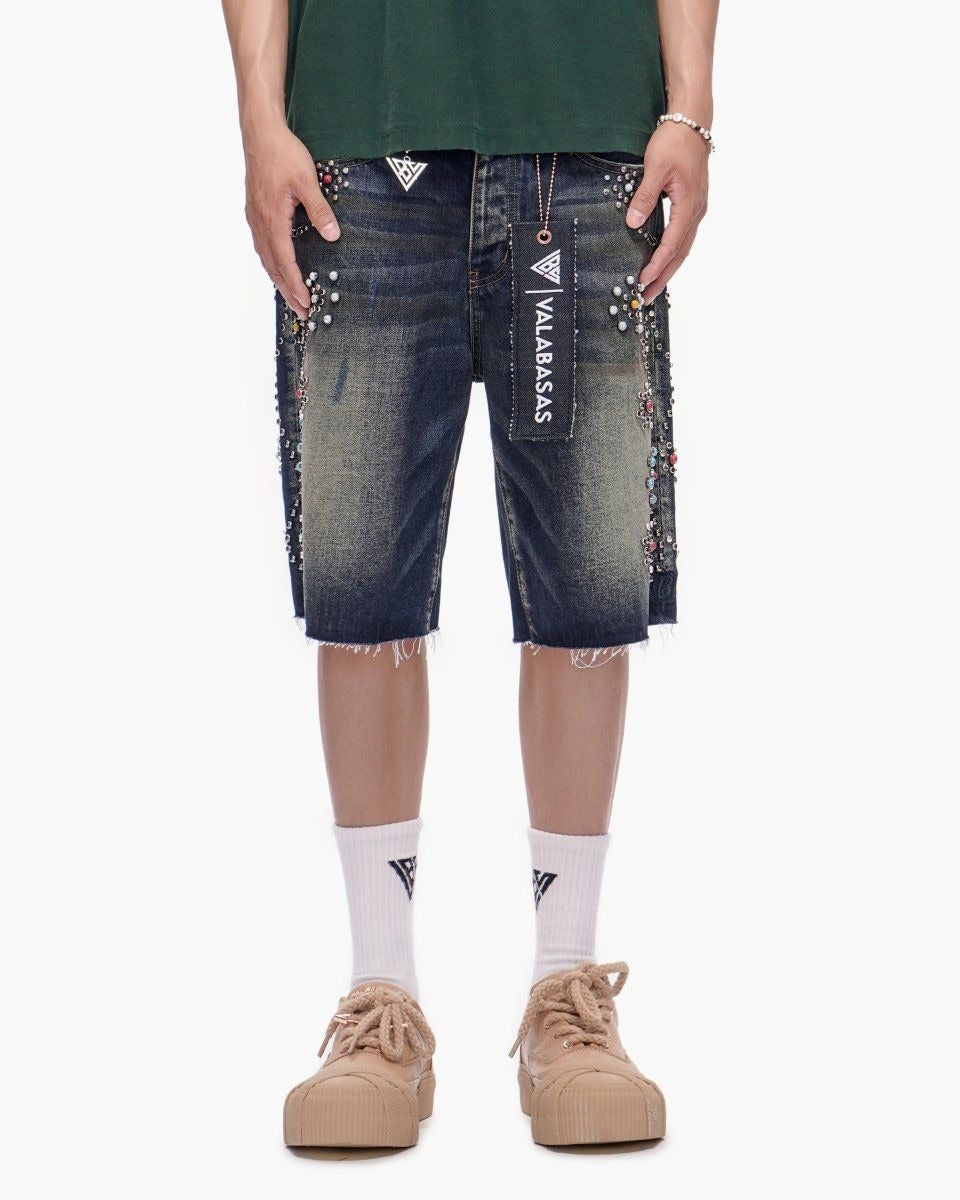 Valabasas - Muse Shorts - Dark Blue Wash — front view