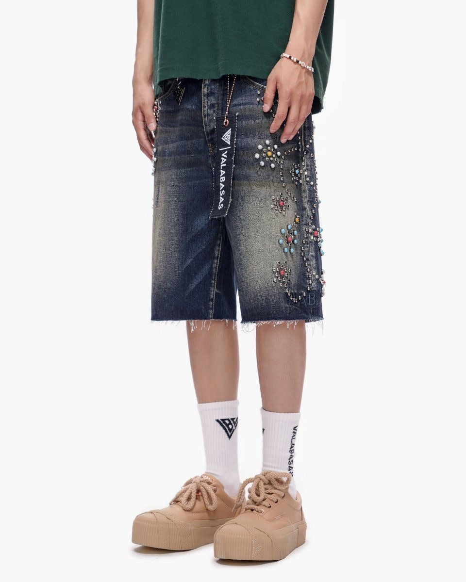 Valabasas - Muse Shorts - Dark Blue Wash — front view
