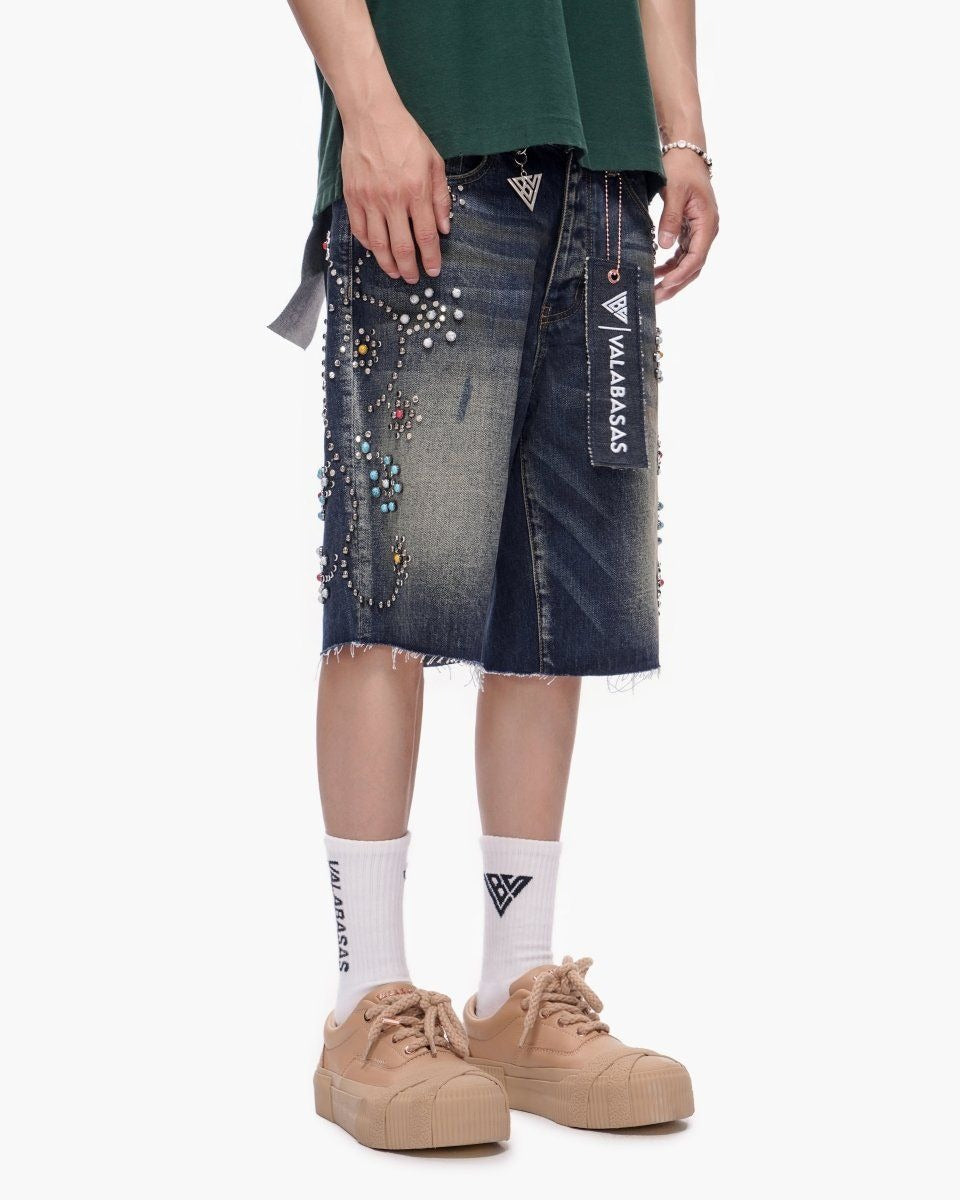 Valabasas - Muse Shorts - Dark Blue Wash — front view