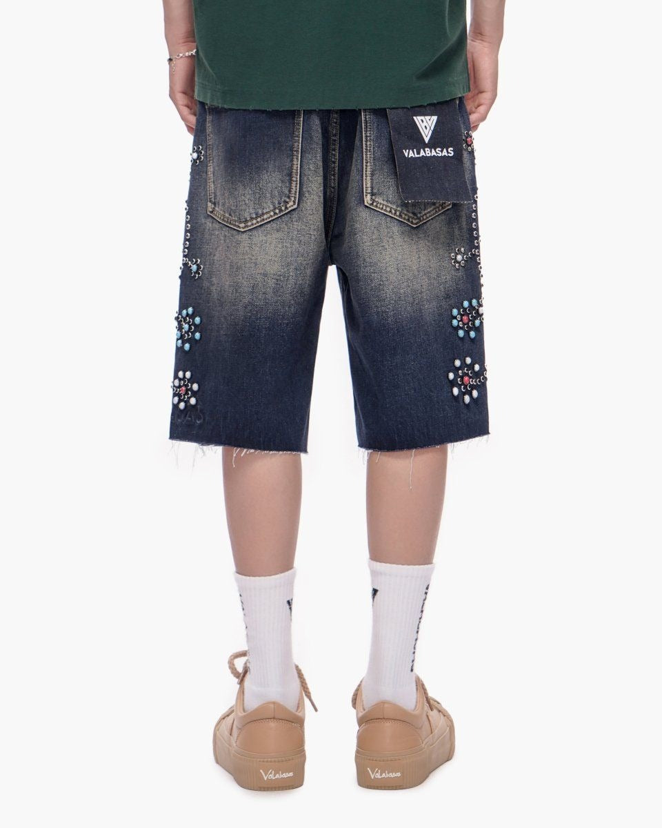 Valabasas - Muse Shorts - Dark Blue Wash — front view