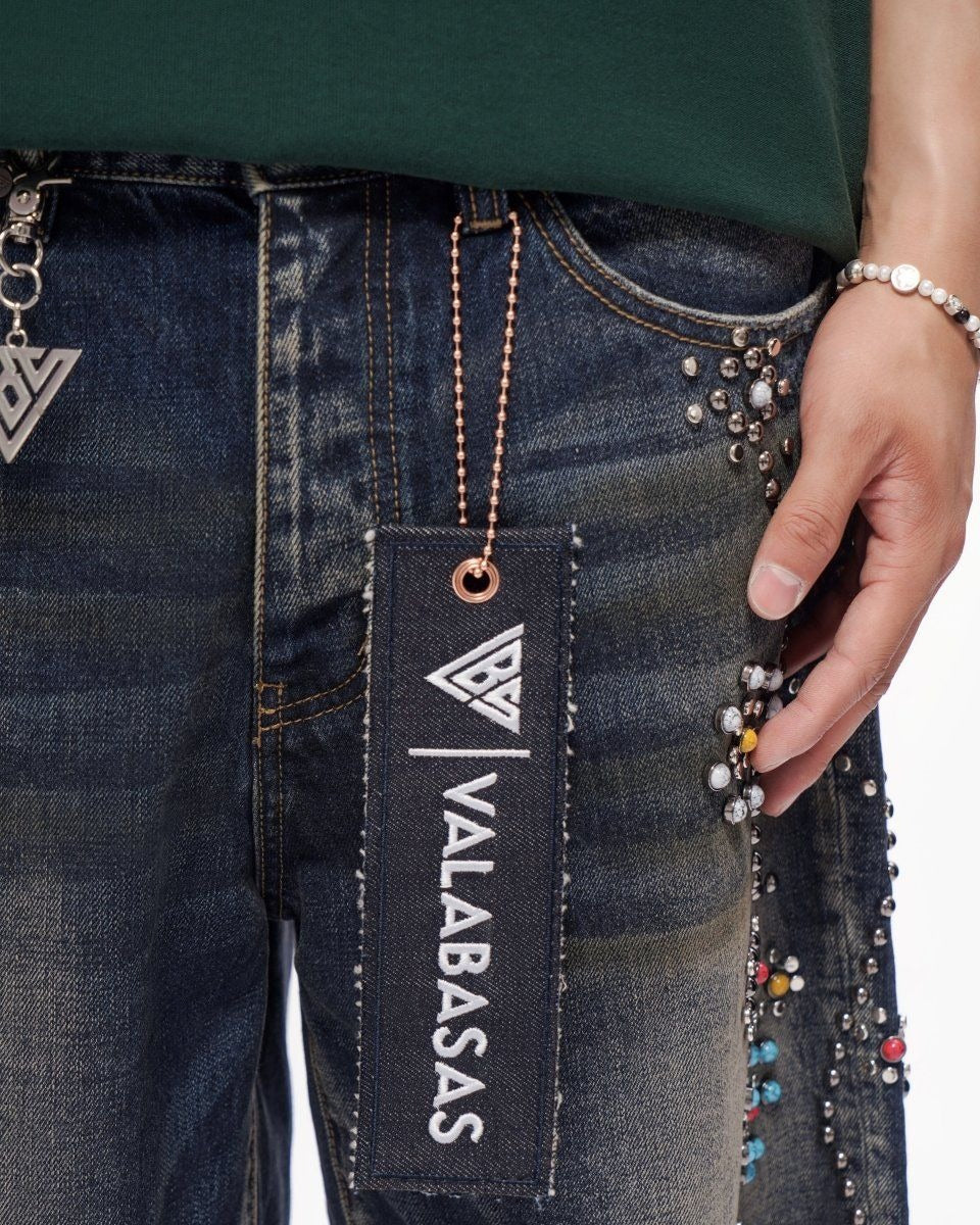 Valabasas - Muse Shorts - Dark Blue Wash — front view