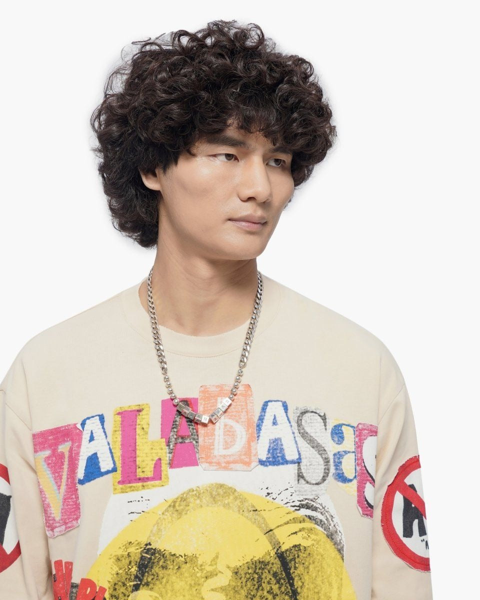 Valabasas - My Name Is Long Sleeve Tee - Cream — front view