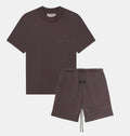 Fear of God Essentials - Tee & Shorts Set - Plum — front view