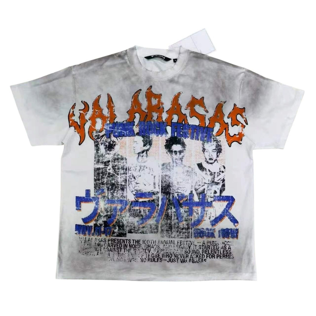 Valabasas - Punk Fest Tee - White — front view